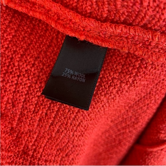 St. John Collection Wool Textured Knit Peak Collar Blazer Coral 10 - Picture 8 of 9
